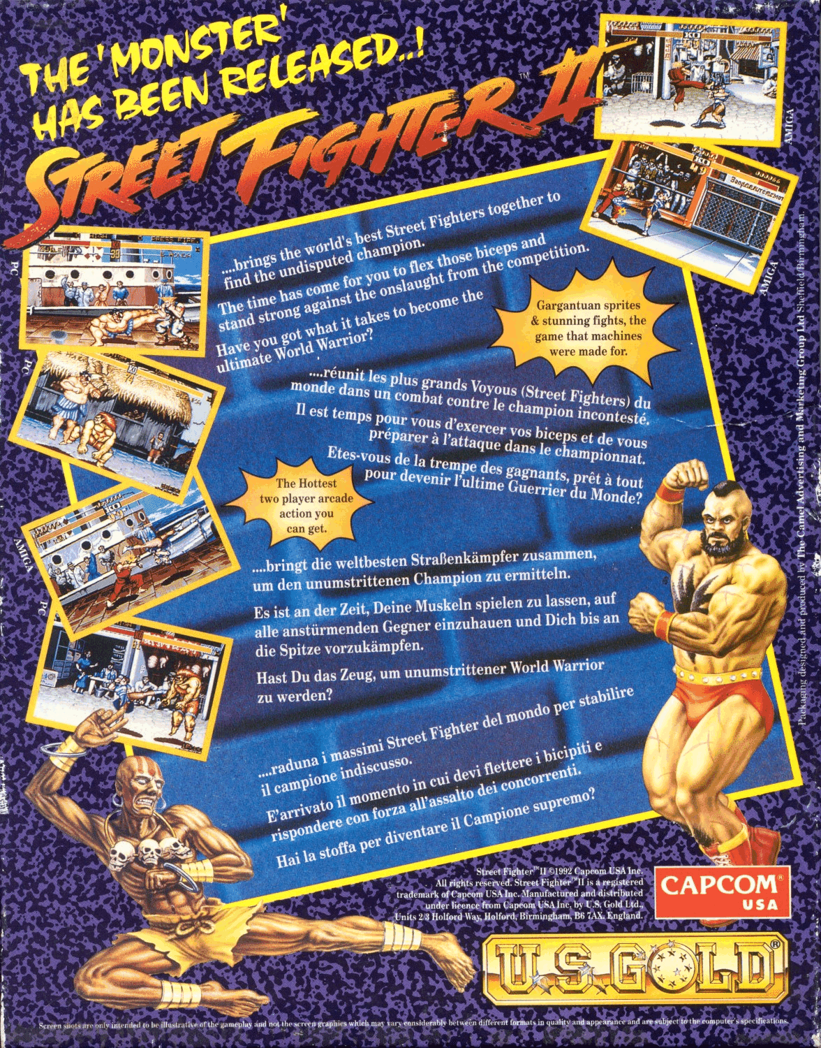 Street Fighter II [Cassette Version] box art for Commodore 64